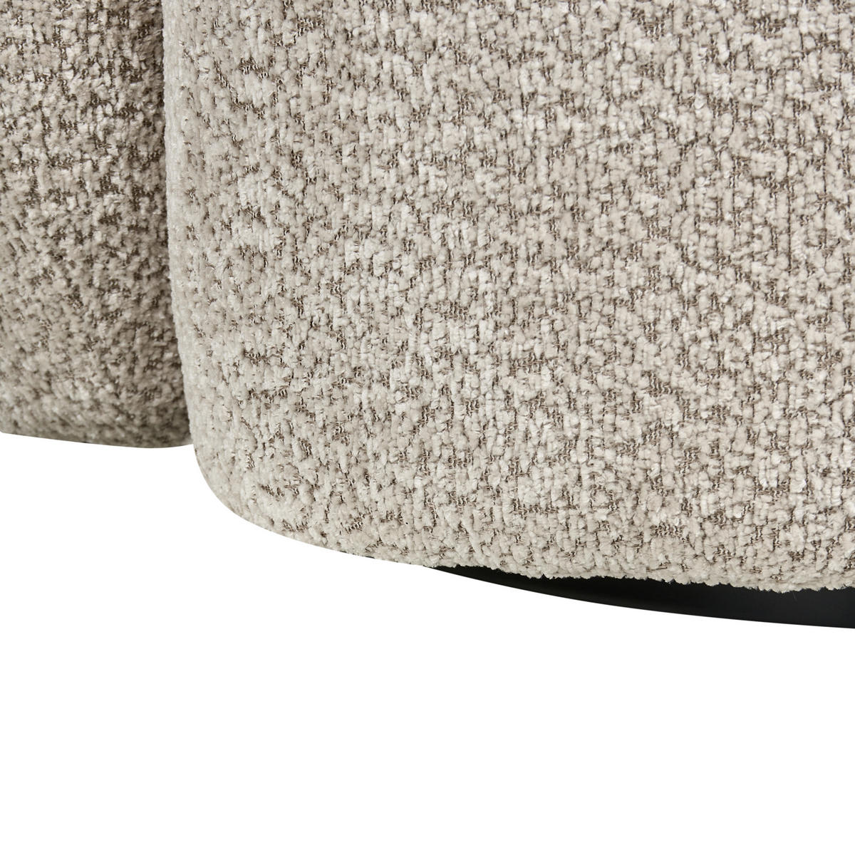 DREHSESSEL Stoff Beige Tore - Beige, Textil (85/67/80cm) - Beliani