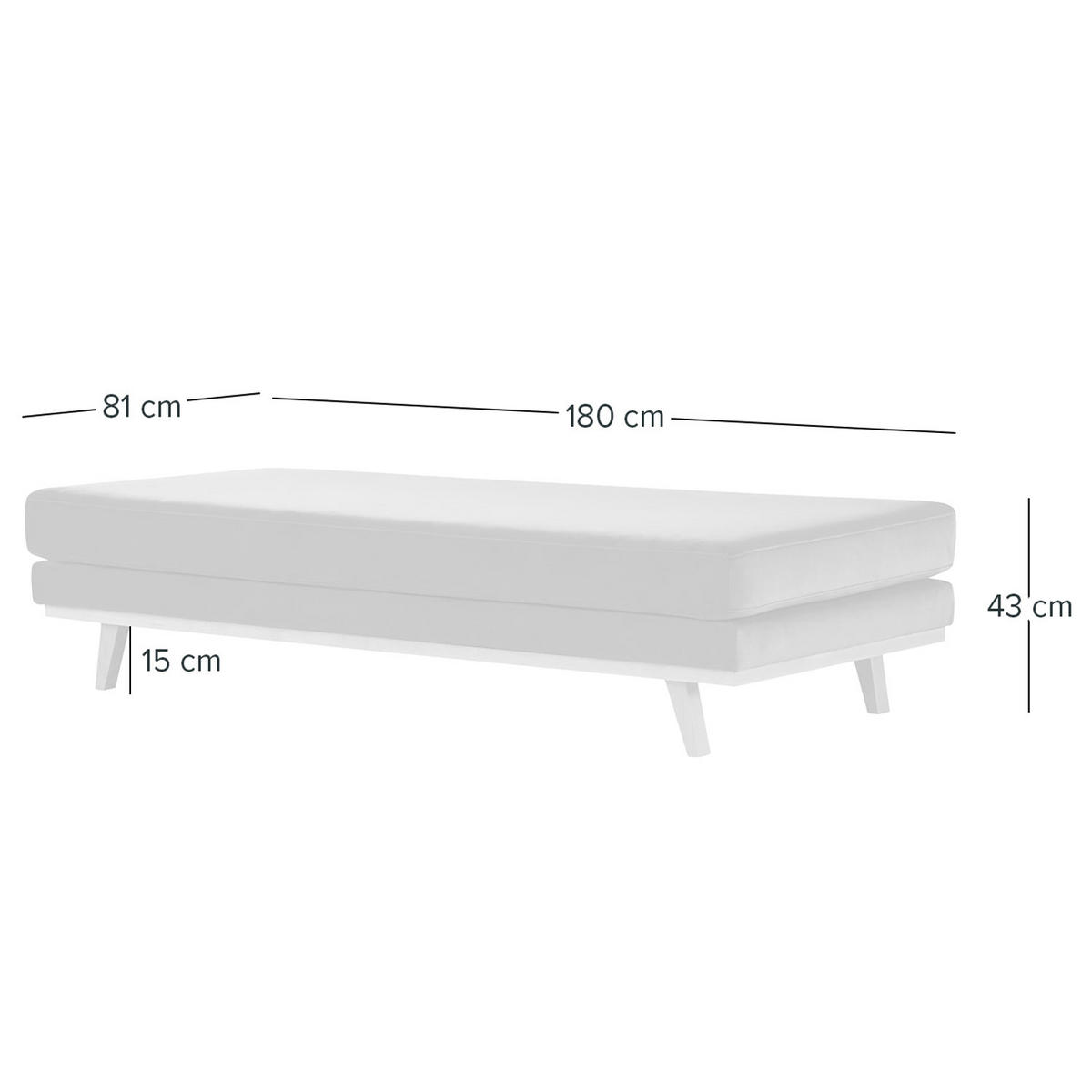 HOCKERBANK - Buchefarben/Schwarz, Holz/Buchenholz (180/43/81cm) - home24