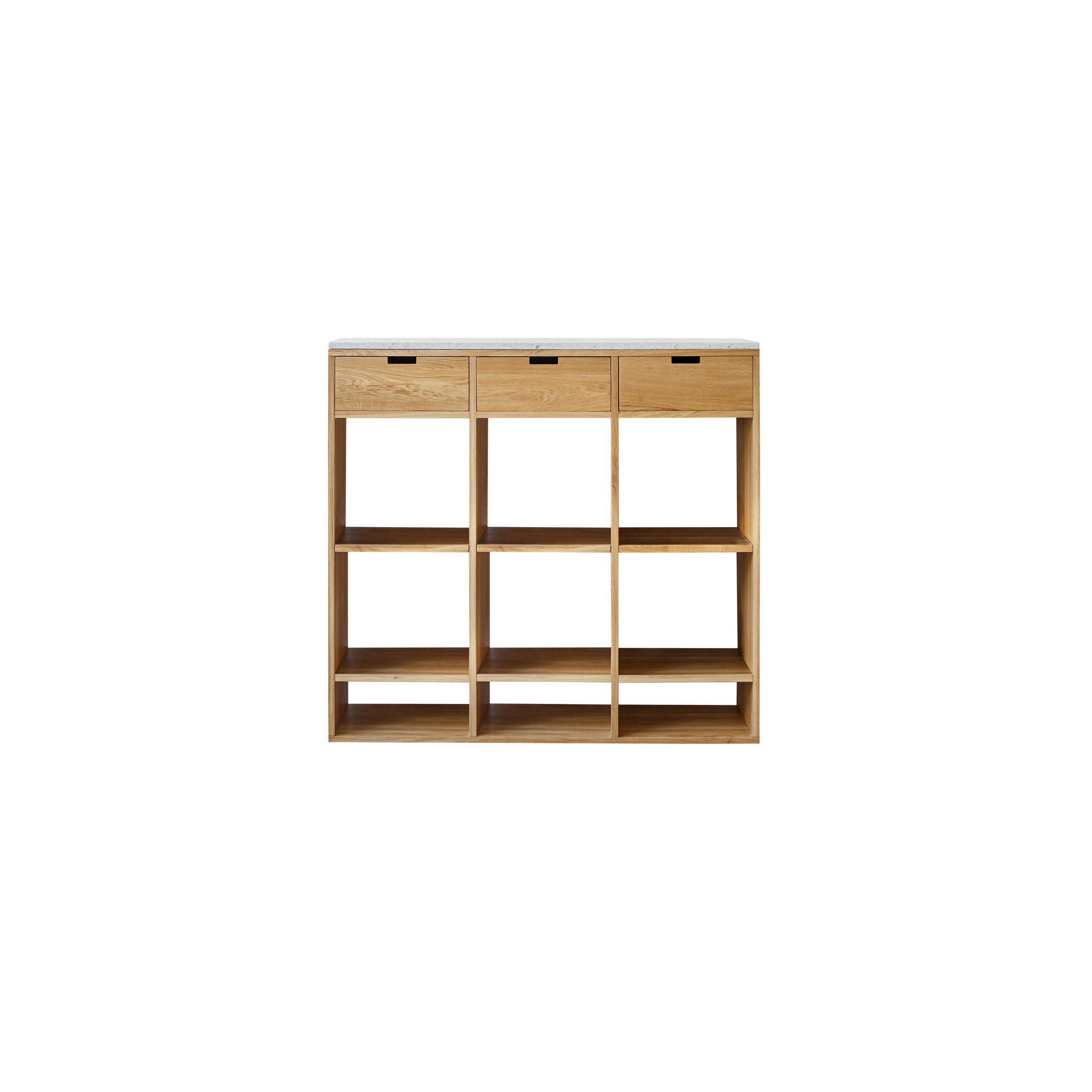Tikamoon Bücherregal Weiß 120x112x40 cm