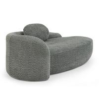 SOFA mit Kopfstützkissen Dunkelgrau Teddy - Dunkelgrau, Kunststoff (38/24.5/67cm) - Meubliv