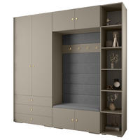 GARDEROBEN-SET 236,7/240/47 - Kaschmir/Goldfarben, Holz/Kunststoff (240/236.7/47cm) - Abiks Möbel