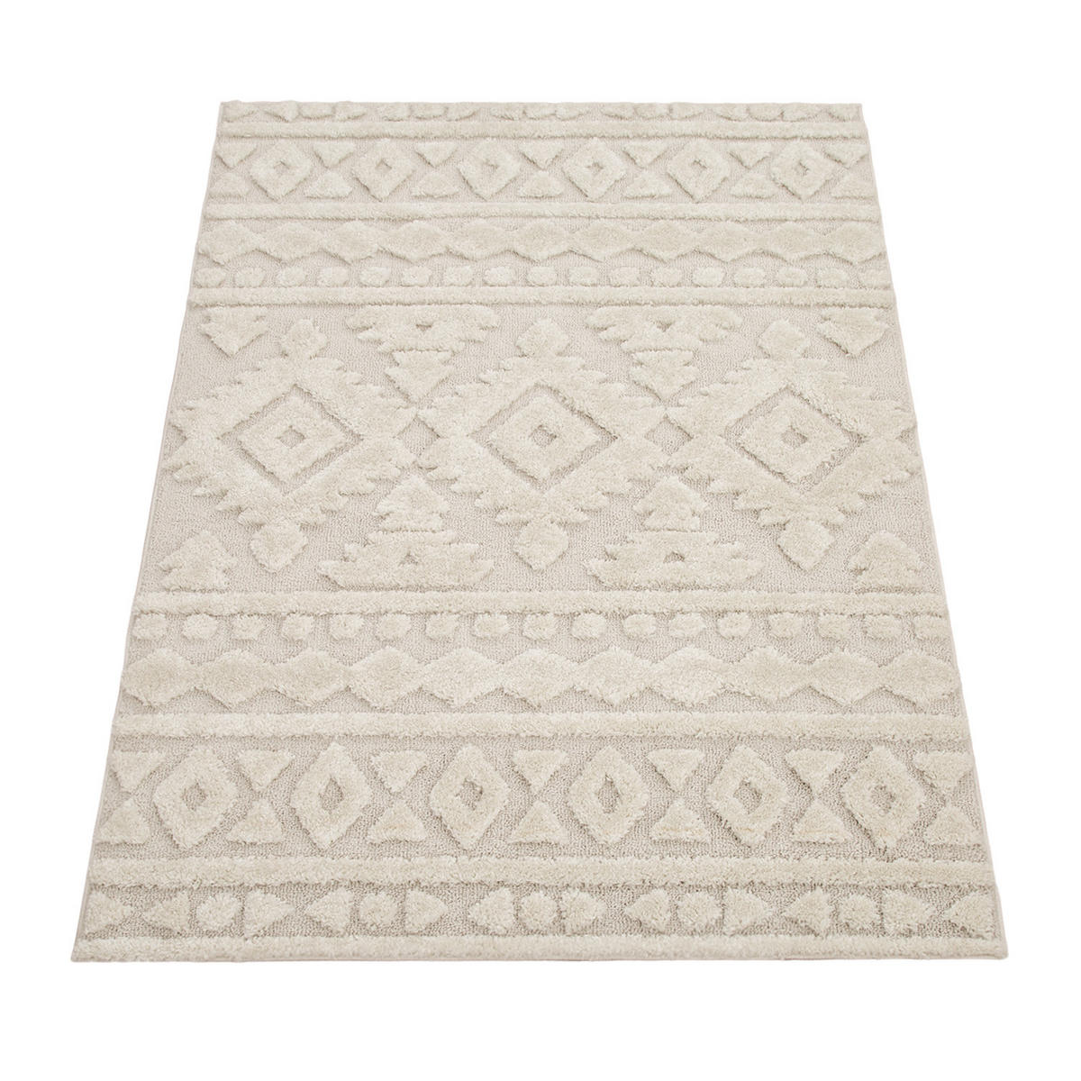 HOCHFLORTEPPICH 60/100 cm Genua 746 - Creme, Textil (60/100cm) - Paco Home