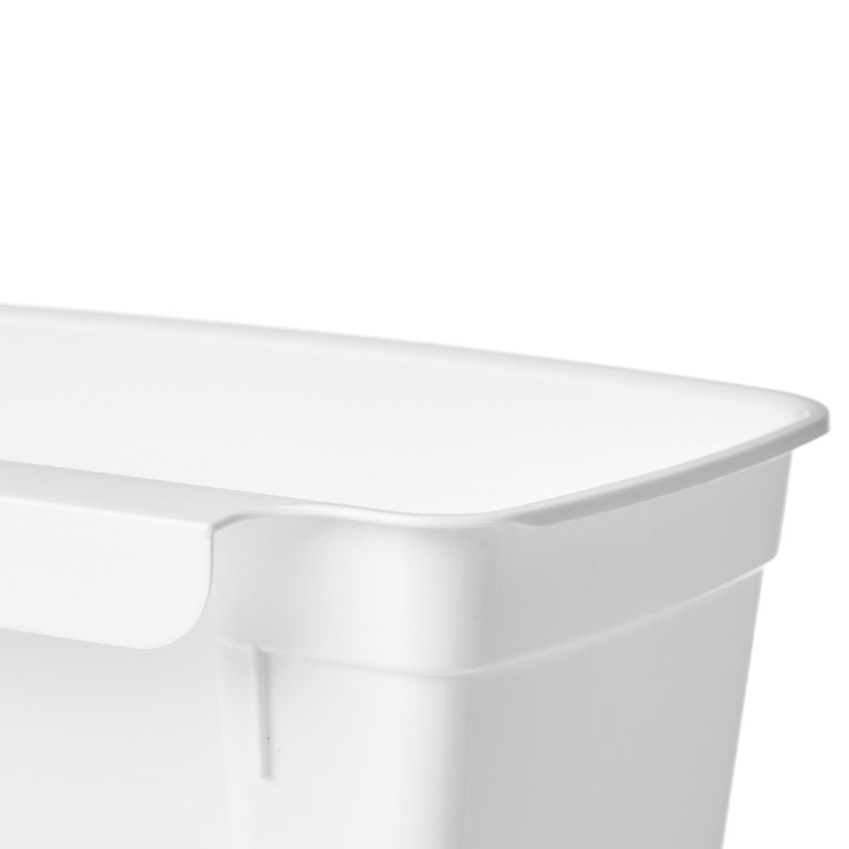 MÜLLEIMER Schranktür Bioabfälle 4 l - Weiß, Kunststoff (21/18/27cm) - Kinvara