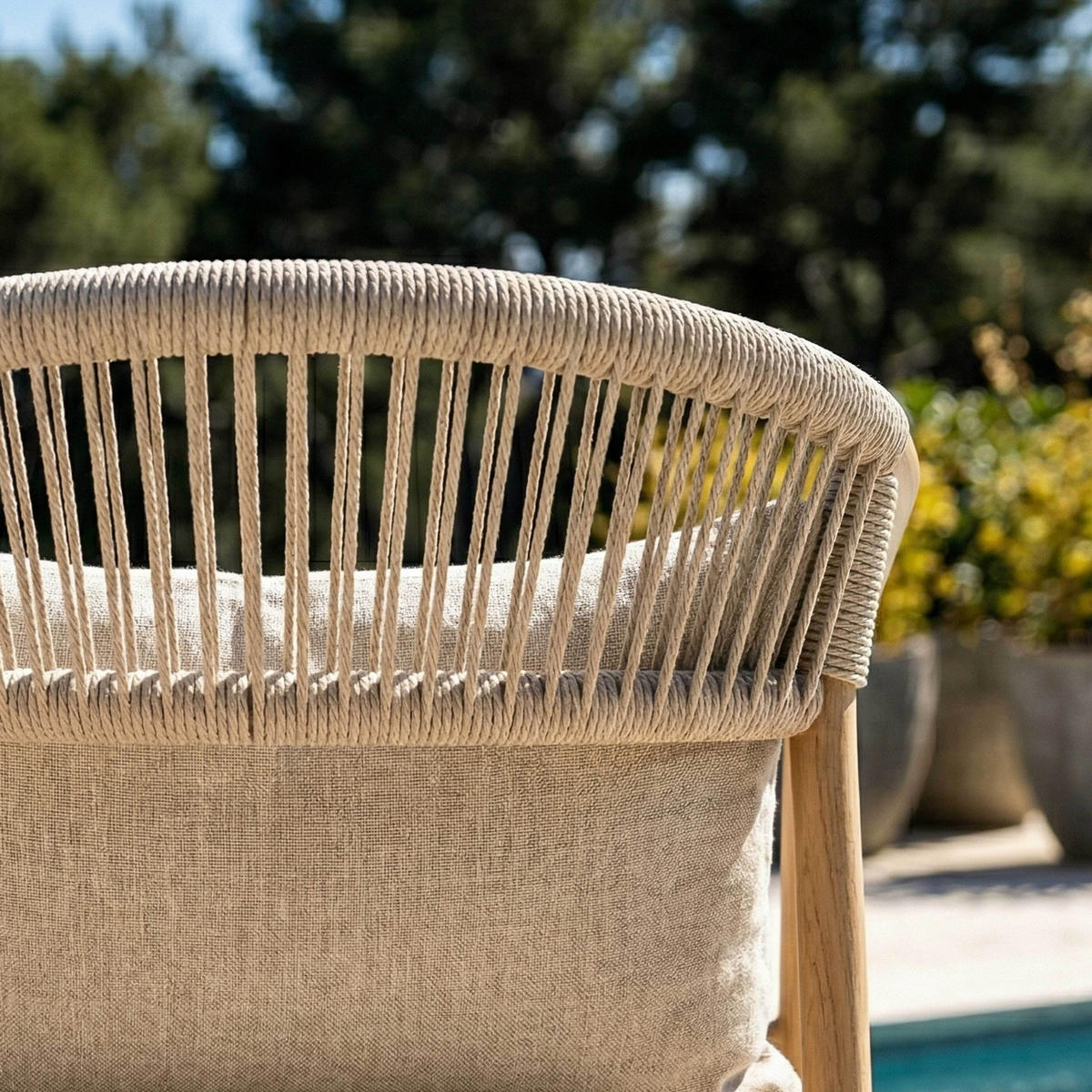 GARTENSTUHL, Nocera, beige - Beige, Metall (59.5/79/55cm) - Oviala