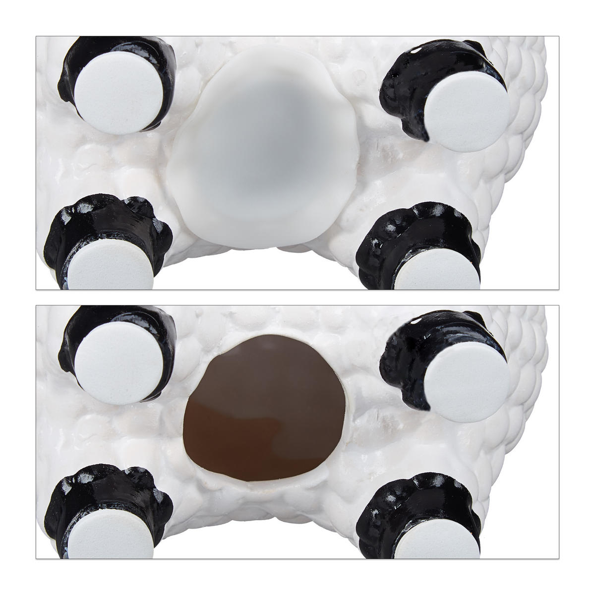 LAMA Spardose - Weiß, Keramik (11/15.5/6cm) - Relaxdays