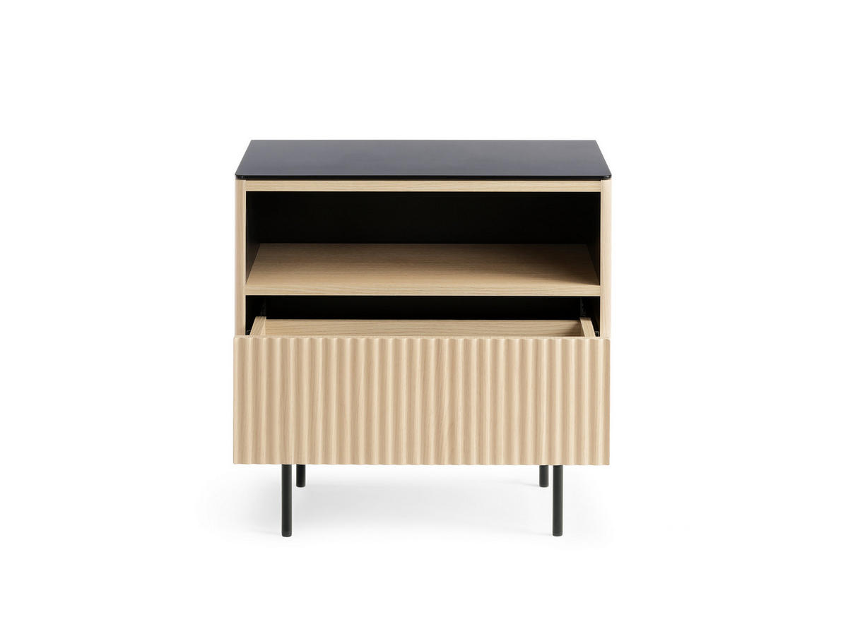 NACHTTISCH: Vicenza-Eiche, 57 x 57 x 39 cm - Eichefarben, Holzwerkstoff (57/57/39cm) - 3XE LIVING