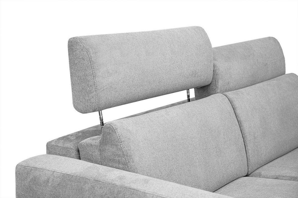 SOFA MEZO 3-Sitzer mit Schlaffunktion, hellgrau - Hellgrau/Schwarz, Holz/Textil (232/90/107cm) - Courtois Laville