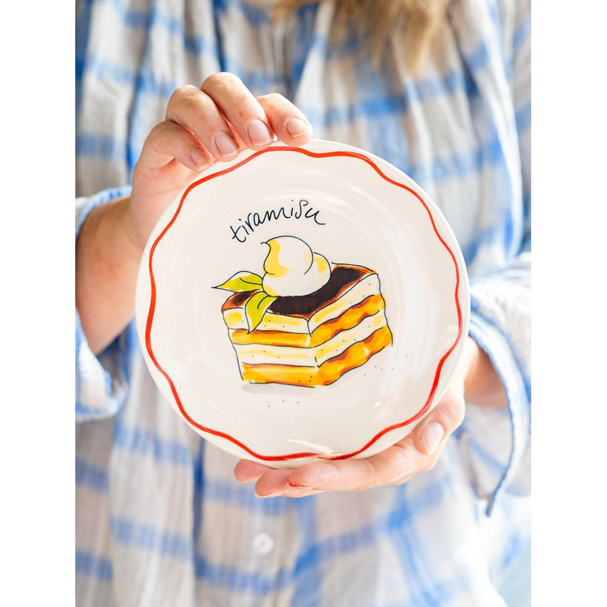 TELLER Pasta Tiramisu in Bunt - 18cm - Multicolor, Keramik (18/18/2cm) - Blond Amsterdam