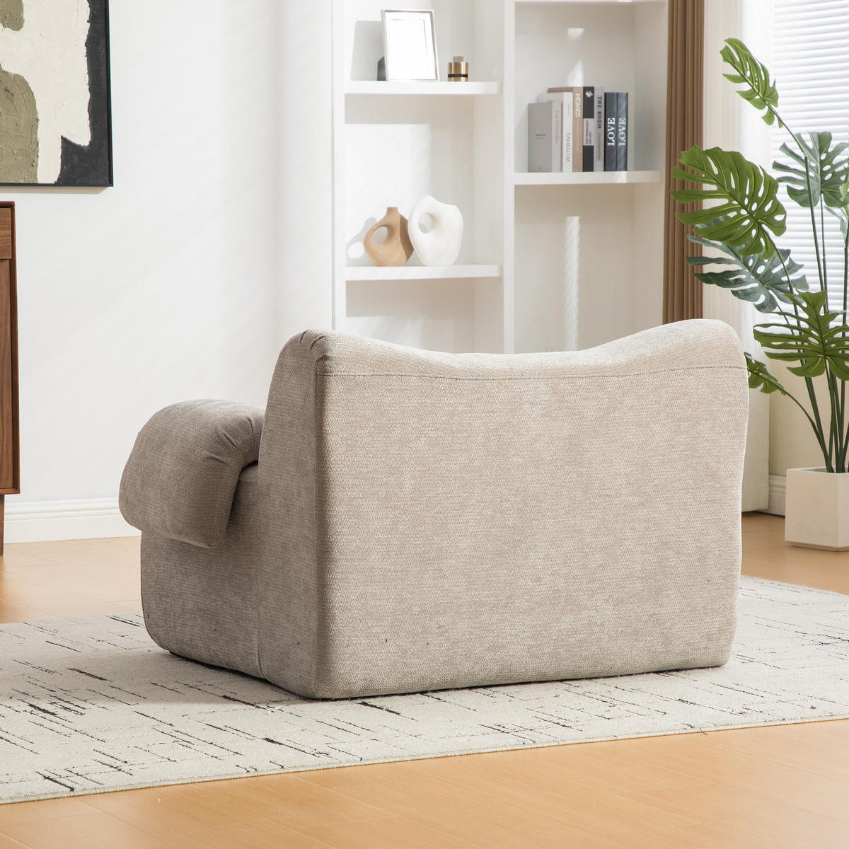 SOFA Chenille Grau ohne Montage - Grau, Textil (120/73.5/92.5cm) - WISHDOR