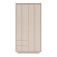 DREHTÜRENSCHRANK PIANO 96/195/55cm 2-türig Kaschmir - Kaschmir, Holzwerkstoff (96/195/55cm) - MASSENO