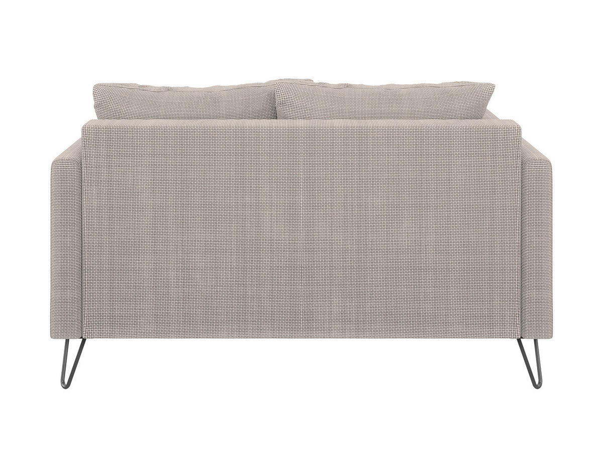 2-SITZER-SOFA Harmony Taupe Chenille - Taupe/Schwarz, Holz/Textil (140/85/100cm) - S-Style Möbel