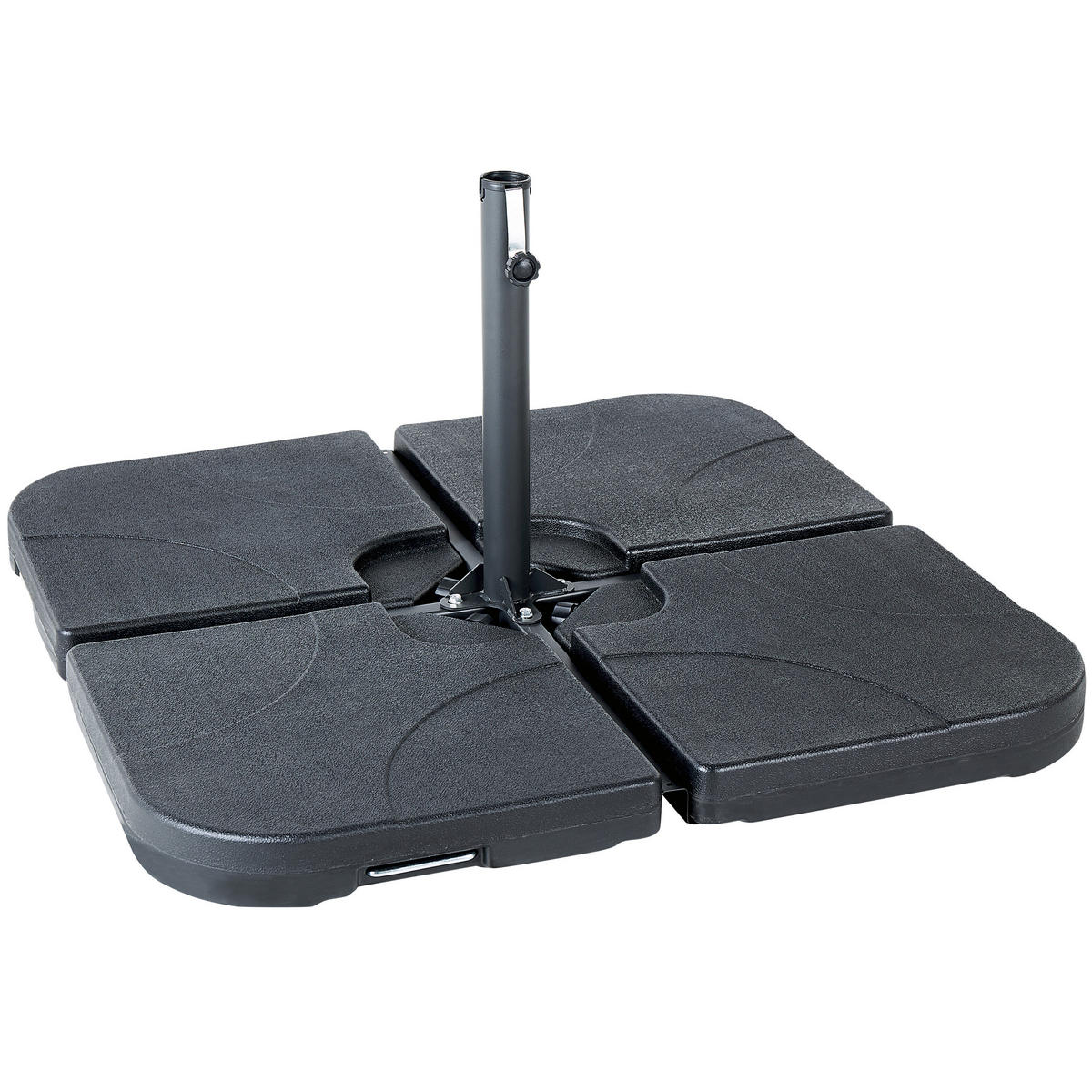 SONNENSCHIRMSTÄNDER schwarz Kreuzfuß 100/100 cm Vicchio - Schwarz, Metall (100/100cm) - Beliani