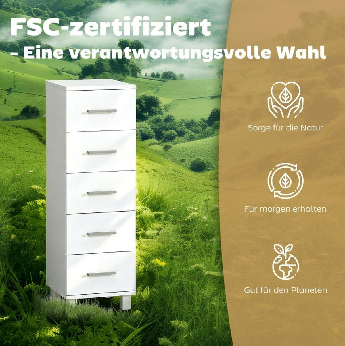 BADEZIMMERSCHRANK schmal 30 x 30 x 95 cm Weiß - Weiß, Holzwerkstoff (30/95/30cm) - Beauniv
