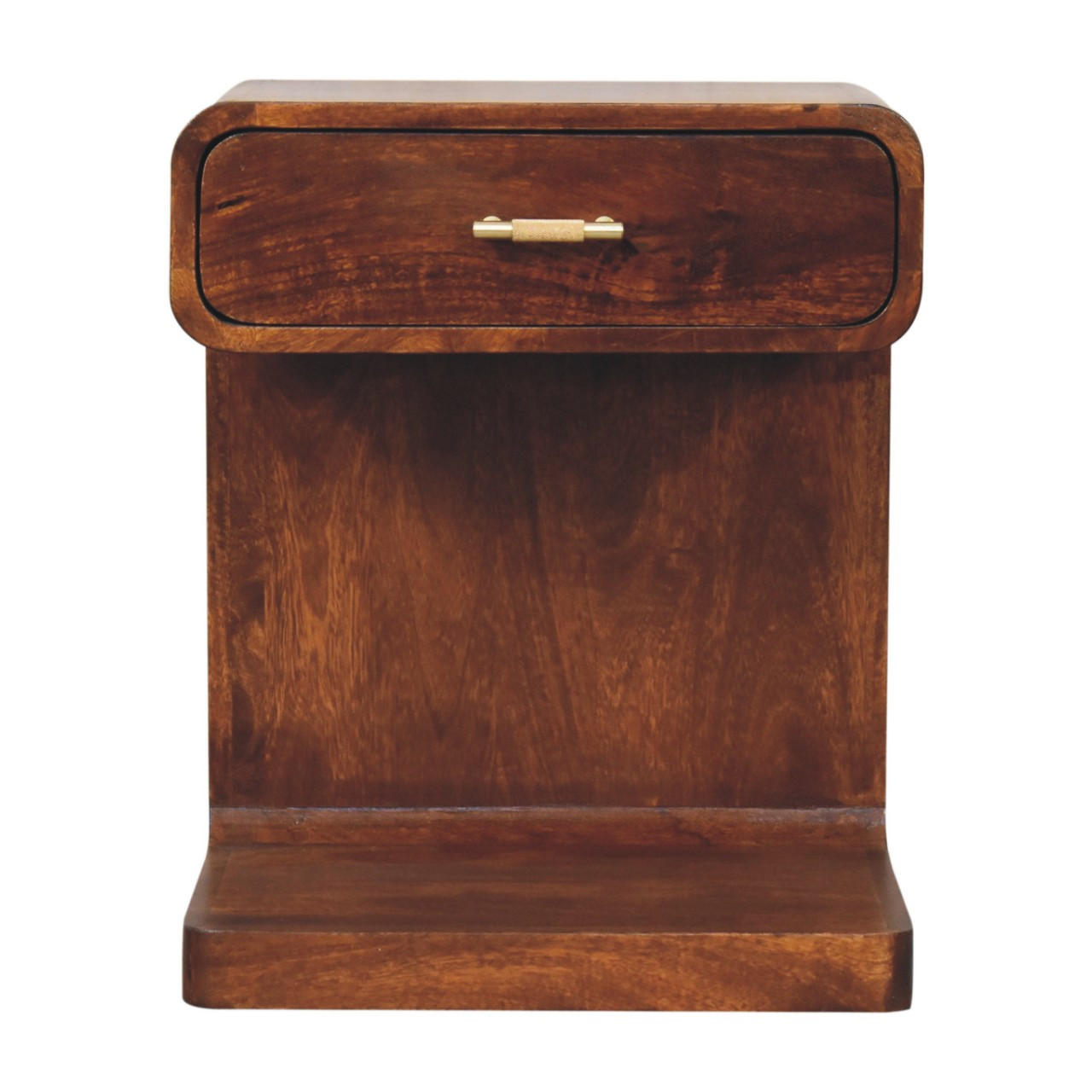 Artisan Furniture KONSOLOVÝ STŮL s povrchem ve stylu kamenného dřeva, 2 zásuvky, 4 otevřené police, světle hnědý