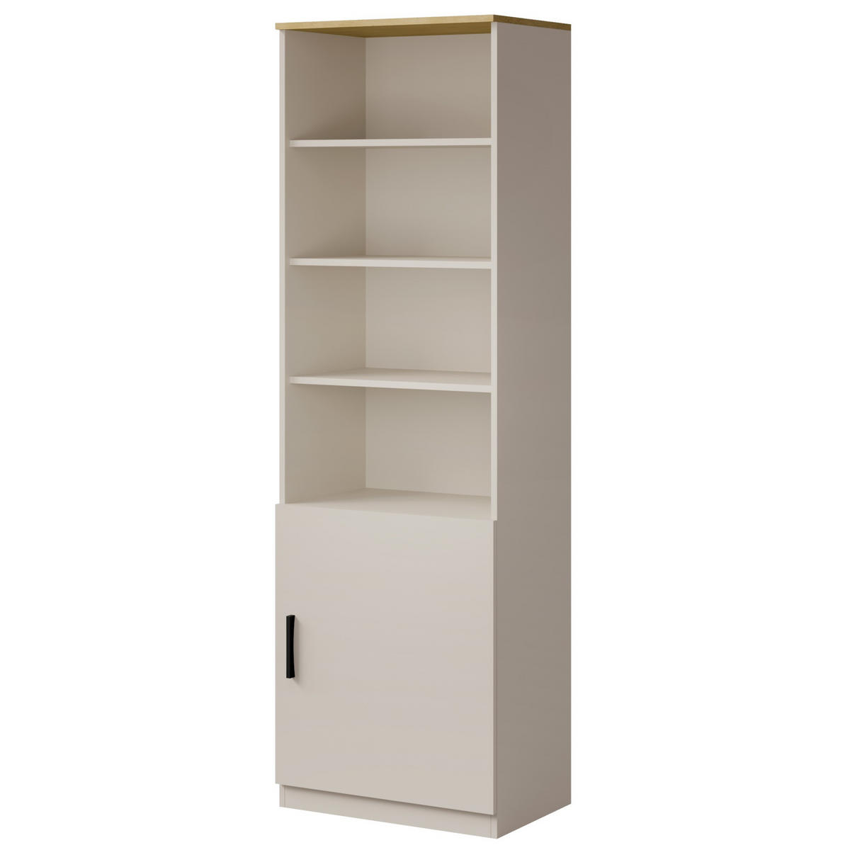 REGAL Billz 1D 60 Kaschmir/Eiche Cremona - Kaschmir/Schwarz, Holzwerkstoff/Kunststoff (60/190/40cm) - mzm24