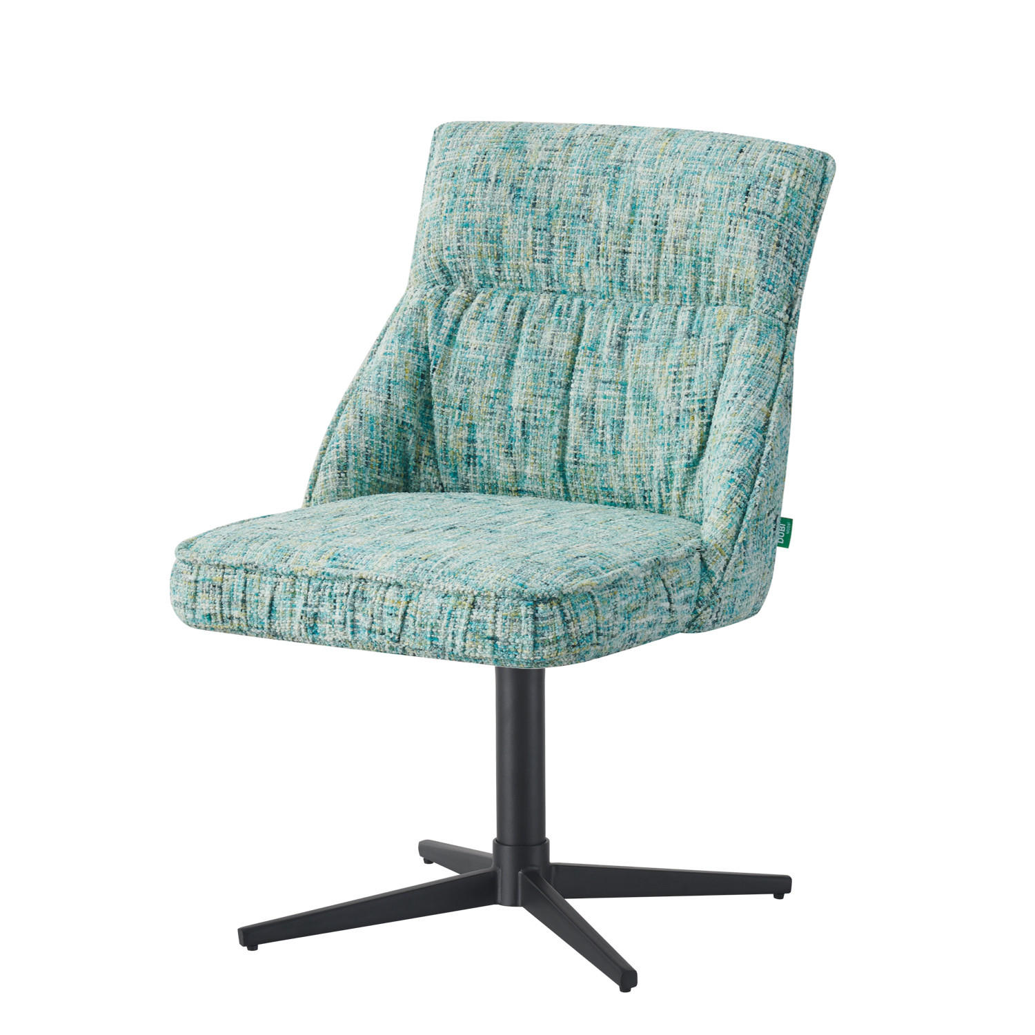 ESSZIMMERSTUHL LORENA 2er-Set - Türkis/Schwarz, Textil/Metall (49/83/62cm) - DUBI Möbel