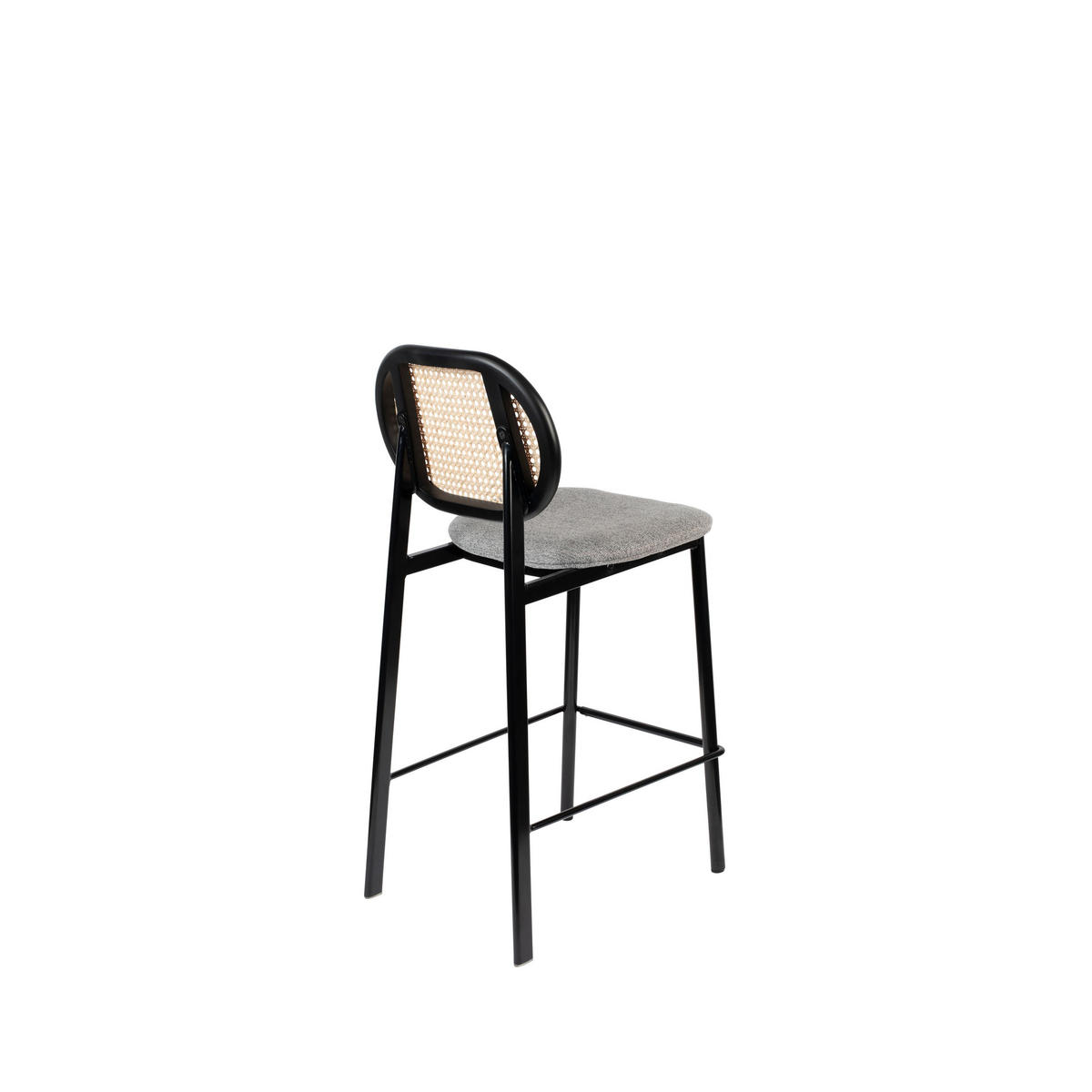BARHOCKER Spike Rückenlehne 64,5 cm Natur/ Grau - Grau, Textil (42.5/94/53cm) - Zuiver