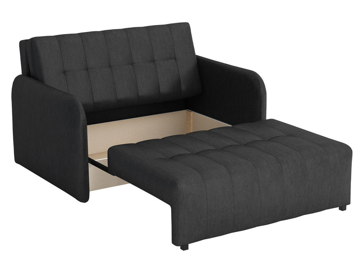 SCHLAFSOFA Viva Grand II - Schwarz/Braun, Holz/Kunststoff (125/85/95cm) - MIRJAN24