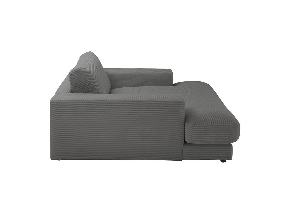 LONGSEAT MADELINE Anthrazit Cord - Anthrazit/Schwarz, Kunststoff/Textil (150/86/170cm) - KAWOLA