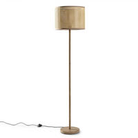 STEHLEUCHTE 38/38/161 Keiko - Beige, Naturmaterialien (38/38/161cm) - VS Venta-stock