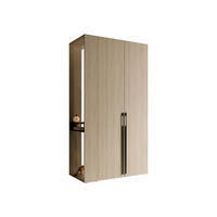 GARDEROBE Barcelona II mit Weiße LED-Beleuchtung - Eichefarben/Schwarz, Holzwerkstoff/Kunststoff (112/208/58cm) - MIRJAN24