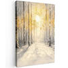 LEINWANDBILD Winter - Abstrakt - Schnee - Natur - Sonne Deko Wohnzimmer 20x30 cm - Grau, Textil (20/30cm) - MuchoWow