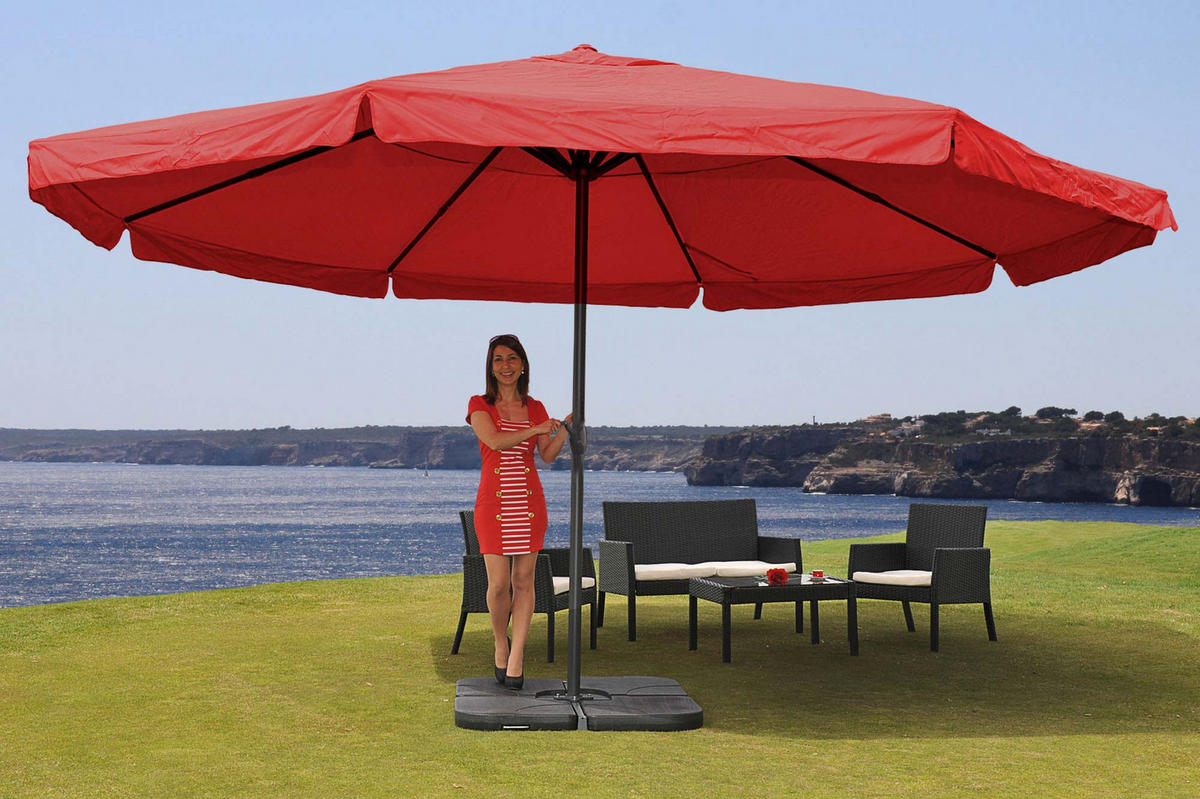 SONNENSCHIRM PRO Bordeaux - Bordeaux, Textil (500/500cm) - MCW