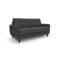 SCHLAFSOFA Callisto - Schwarz, Textil (208/97/96cm) - Divani.store