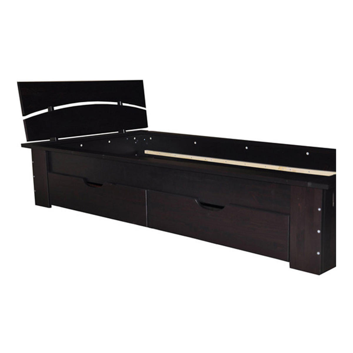 BETT Paris wenge 107,6 / 217,6 / 79,5cm - Wengefarben, Holz/Holzwerkstoff (90/200cm) - Feldmann-Wohnen