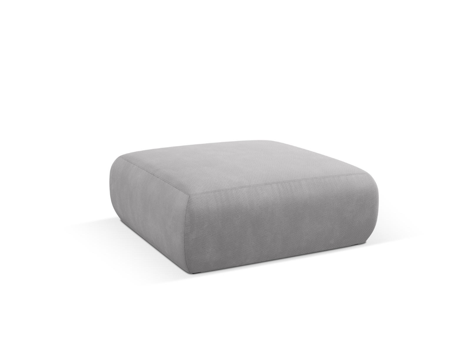 POUF Molino aus strukturiertem Stoff hellgrau - Hellgrau, Textil (100/36/100cm) - Micadoni