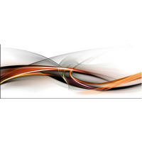 GLASBILD 80x30 cm Abstrakt Orange Schwarz - Orange, Glas (80/30cm) - artissimo