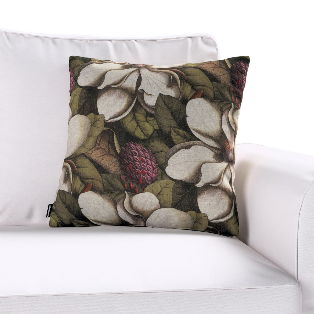 KISSENHÜLLE Eden grün und beige, 43x43cm - Grün, Textil (43/43cm) - Dekoria