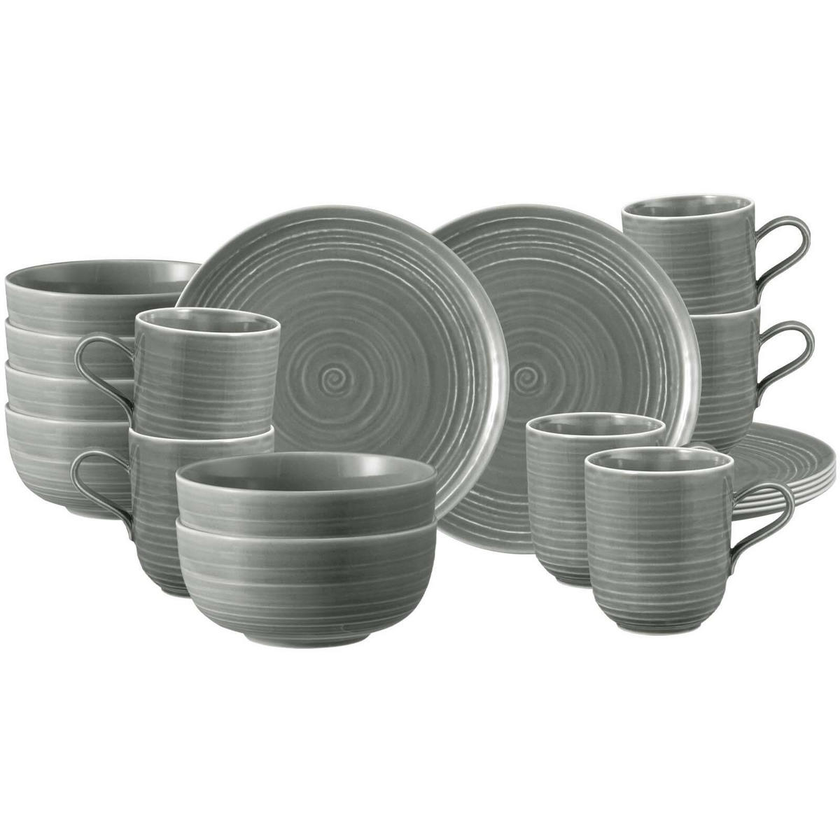 FRÜHSTÜCKS-SET Terra Perlgrau 18er Set - Grau, Keramik (1/1/1cm) - Seltmann Weiden