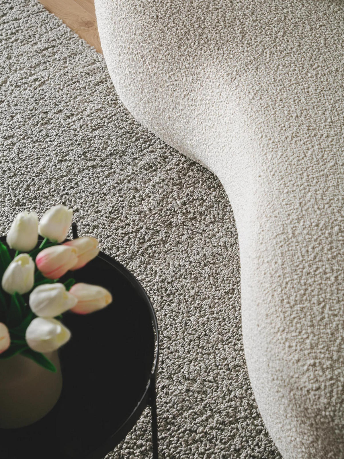 WENDETEPPICH Eddy Hellgrau 120x170 cm - Hellgrau, Textil (120/170cm) - benuta Nest