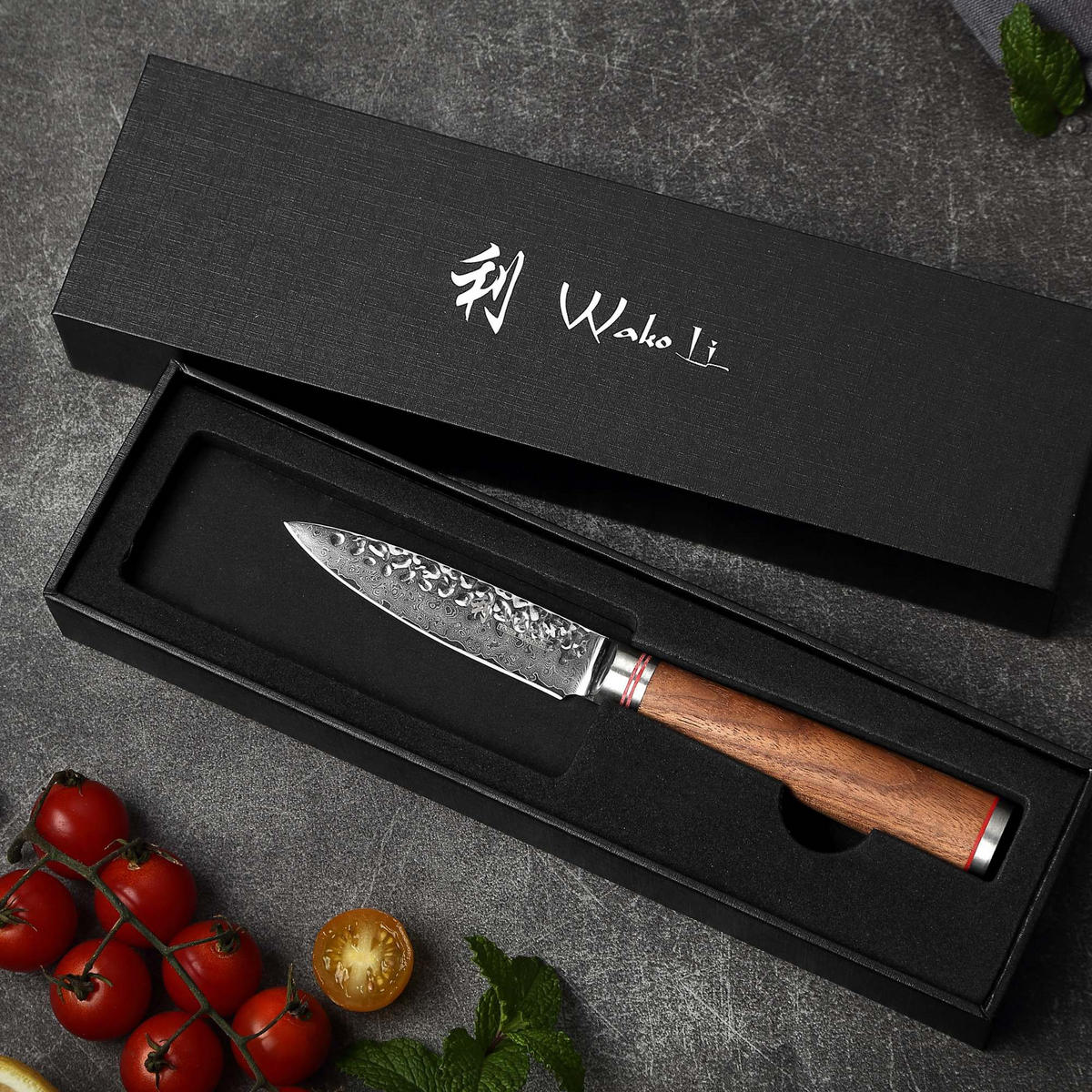 OFFICEMESSER 9 cm - Nussbaumfarben, Holz/Metall (20cm) - Wakoli