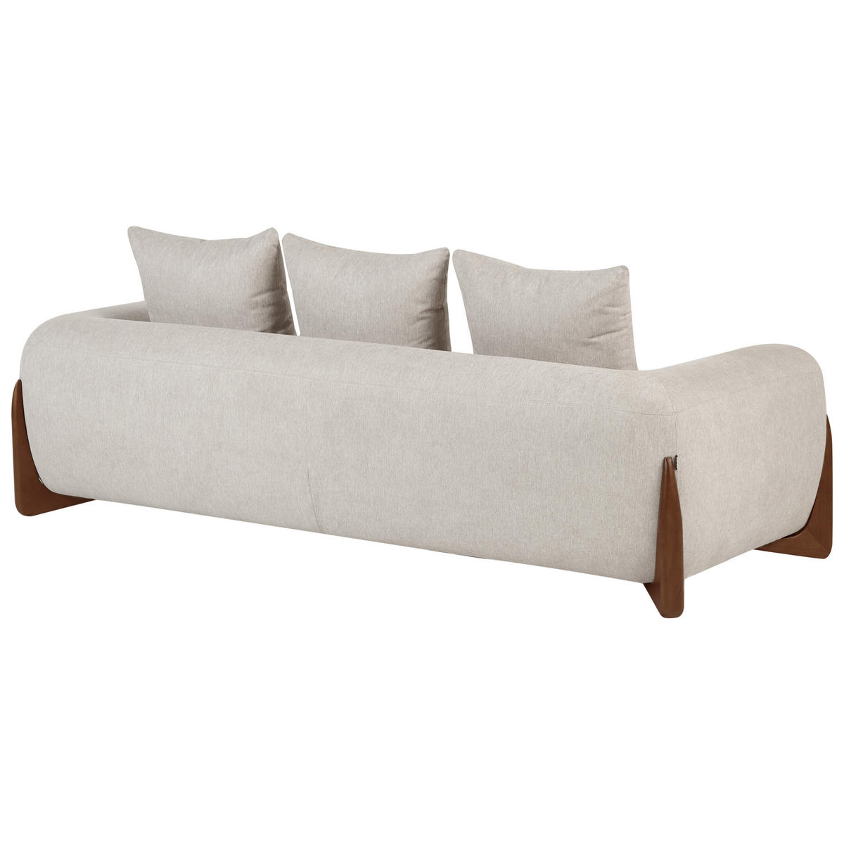 3-SITZER-SOFA Taupe Vinliden - Beige/Braun, Textil (217/62/87cm) - Beliani