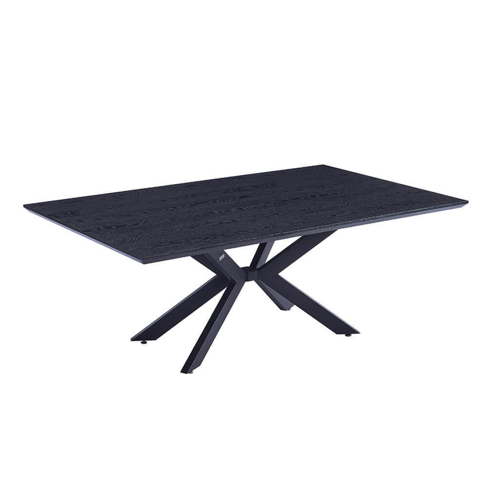 ESSTISCH Eckig AVENCIA inkl. Sternfuß - 200 x 120 cm Dark Oak - Schwarz, Holz (200/120/76cm) - Home Deluxe