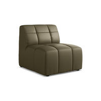 SOFAELEMENT Kunstleder Grün - Schwarz/Olivgrün, Holzwerkstoff/Kunststoff (75/77/90cm) - Makamii