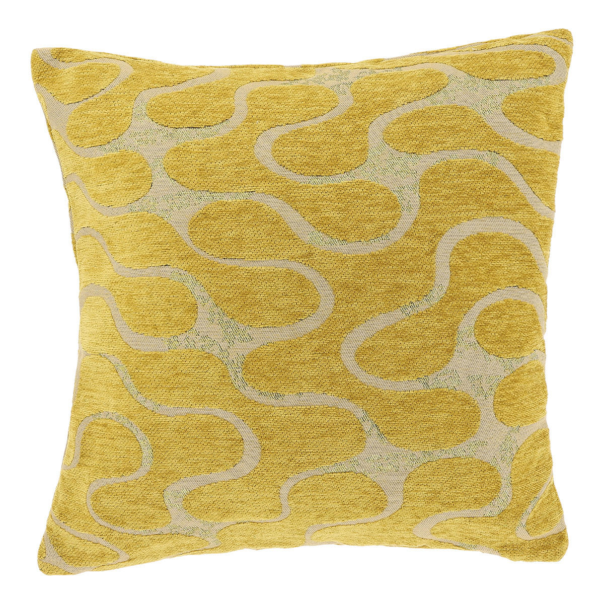 DEKOKISSEN Lux Gelb 45/45/8 cm - Gelb, Textil (45/45cm) - Unique Living