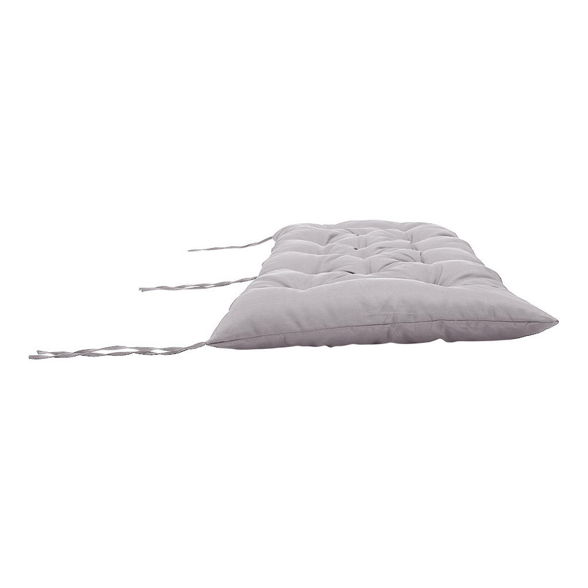 SITZKISSEN aus Polyester PP-Baumwolle in Hellgrau für Gartenbänke Leicht und tragbar Sichere Befestigungsbänder 120 x 50 cm - Grau, Textil (50/72/120cm) - Livingandhome