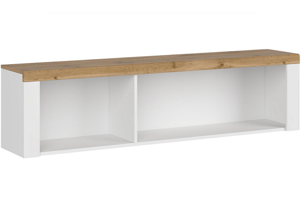WANDREGAL DAMINO weiß - Eiche Wotan/Weiß, Holz (156/40/32cm) - KONSIMO®