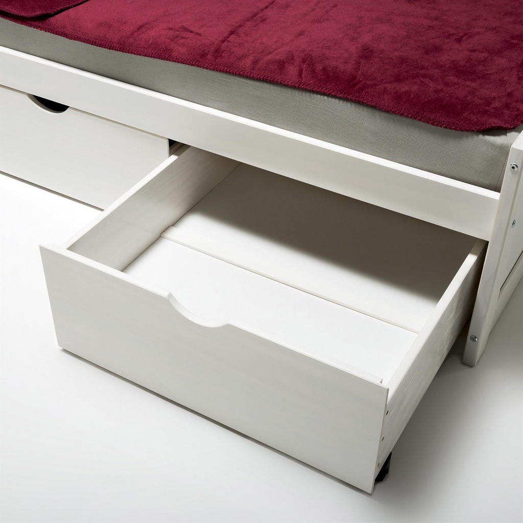 Thumbnail - Idimex Funktionsbett, Weiß, Holz, Kiefer, Mode, 99x46x205 cm, Kinder- & Jugendzimmer, Kindermöbel, Kinderbetten, Kindere...