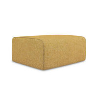 POUF Strukturstoff Stoff Gelb - Currygelb/Gelb, Kunststoff/Textil (90/80/60cm) - Makamii