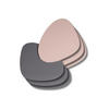 UNTERSETZER - Veganes Leder - Grau / Rosa - Organic - doppelseitig - 13 x 11 cm - 6 Stück - Pink, Kunststoff (11/13cm) - Cookinglife