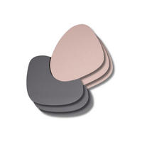 UNTERSETZER - Veganes Leder - Grau / Rosa - Organic - doppelseitig - 13 x 11 cm - 6 Stück - Pink, Kunststoff (11/13cm) - Cookinglife