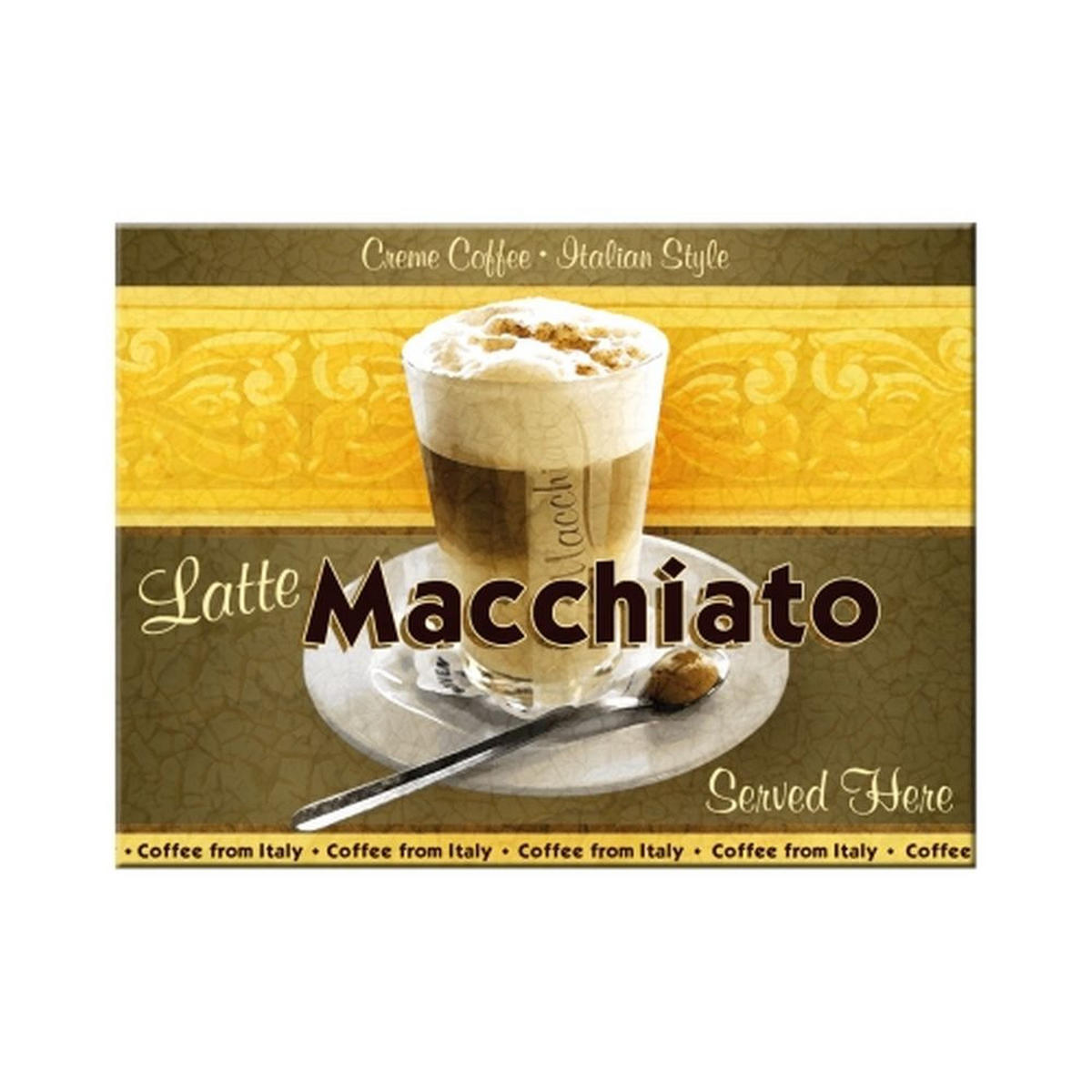 MAGNET 6/8 cm Coffee & Chocolate Latte Macchiato - Multicolor, Metall (8/6/0.1cm) - Nostalgic-Art