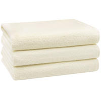DUSCHTÜCHER, 3er-Set, 70x140 cm, 100% Baumwolle, Weiß - Creme, Textil (70/140cm) - Zollner