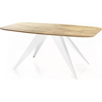 ESSTISCH Fatina rechteckig ausziehbar, Lancelot Eiche 160-198/90/76 cm - Eichefarben/Braun, Holzwerkstoff/Metall (80/200/76cm) - WFL GROUP