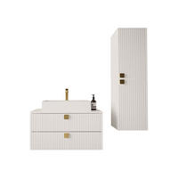BADMÖBEL-SET Gariano III - Goldfarben/Weiß, Holzwerkstoff/Kunststoff (80/42/46cm) - MIRJAN24