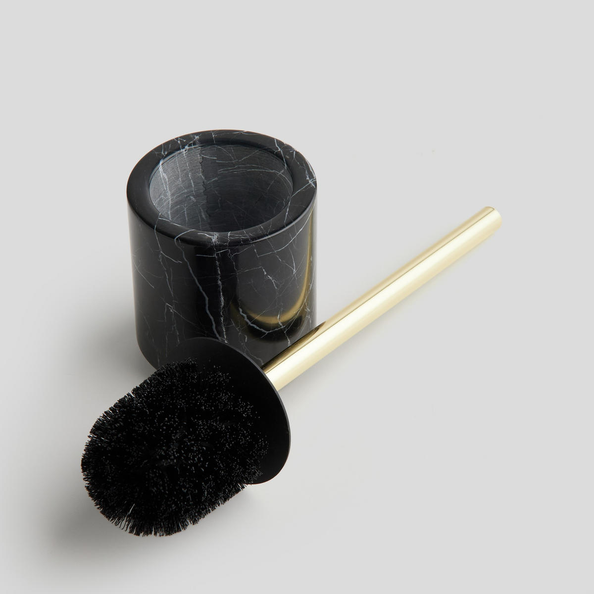 TOILETTENBÜRSTE Marblo - Schwarz, Stein (10/36/10cm) - home&you